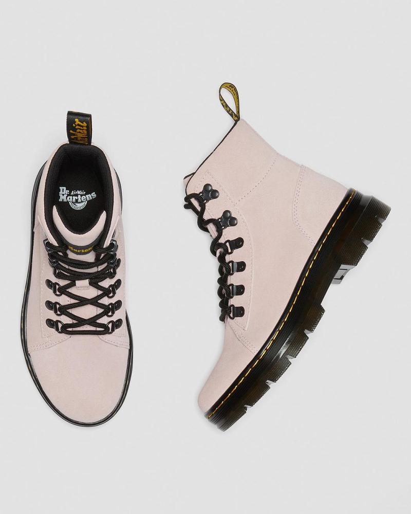 Dr Martens Combs Women Suede Enkellaars Dames Roze | NL 707ILH